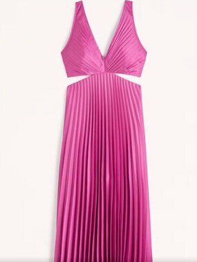 Abercrombie & Fitch | Pink Pleated Maxi Dress Size XS P